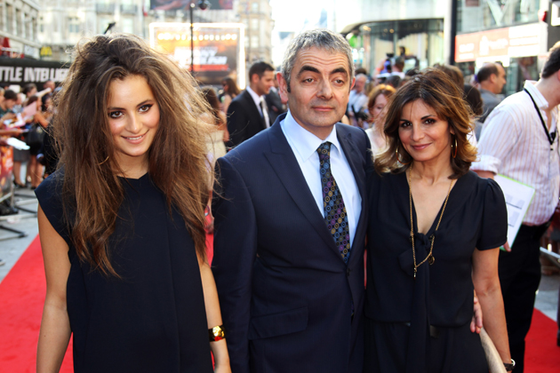 Rowan Atkinson (Mr. Bean) with his Wife and Daughter.