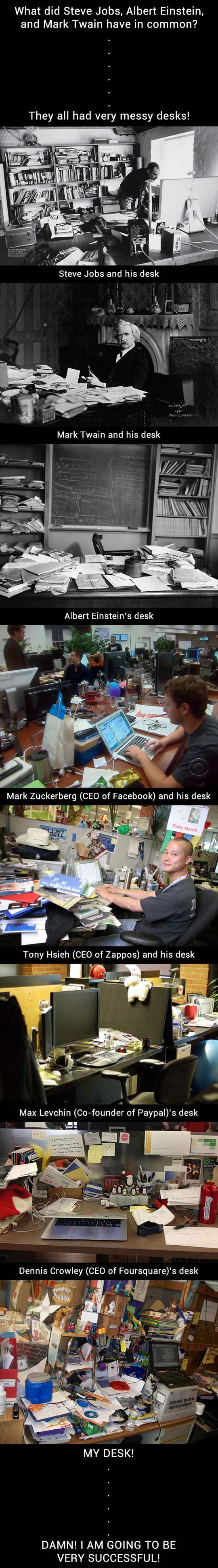 The secret of a messy desk