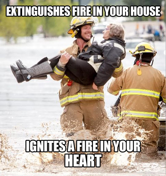 Ridiculously photogenic fireman.