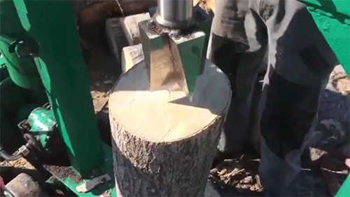 Splitting wood is hypnotic