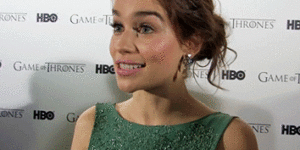 Emilia Clarke’s eyebrows stabilized. I could watch this forever.