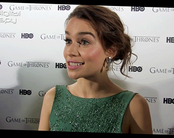 Emilia Clarke's eyebrows stabilized. I could watch this forever.
