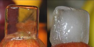 If you use boiled water for ice ice baby, your cubes will stay clear.
