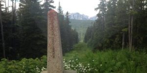 The border between Canada and the U.S.