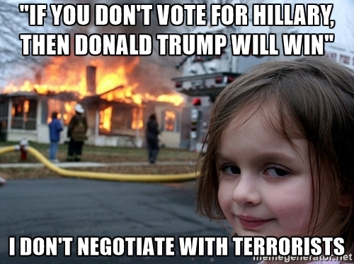 When Hillary supporters threaten you with this one....