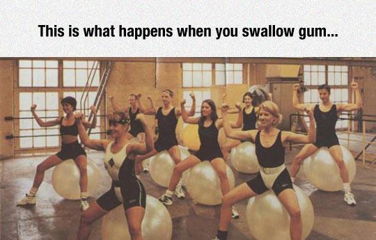 PSA: Don't swallow your gum