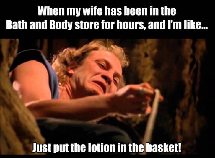 Put the lotion in the basket!