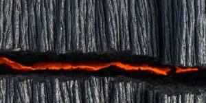 A crack in the lava
