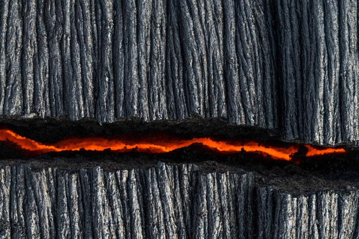 A crack in the lava