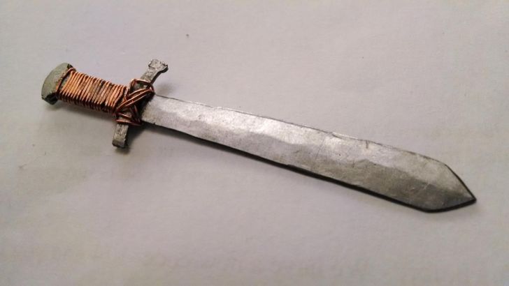 Tiny sword I made out of a nail.