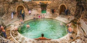 A Roman bathhouse still in use after 2,000 years in Khenchela, Algeria.