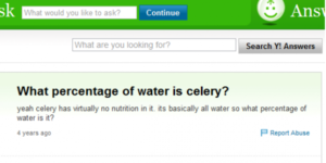 This will always be my favourite question on Yahoo Answers.