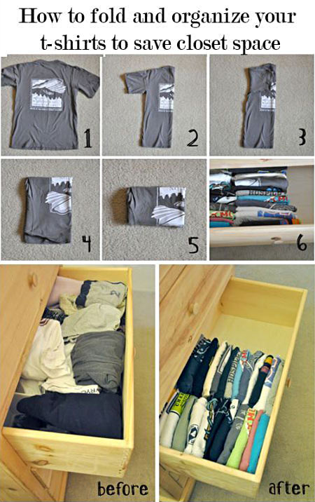 How to properly fold a t-shirt.