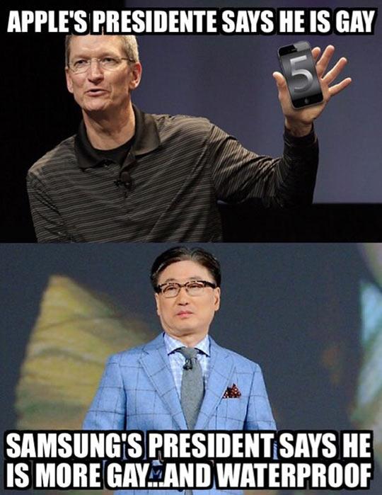 Apple Vs. Samsung: Dawn Of Gayness
