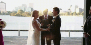 Flower Girl goes rogue during wedding ceremony