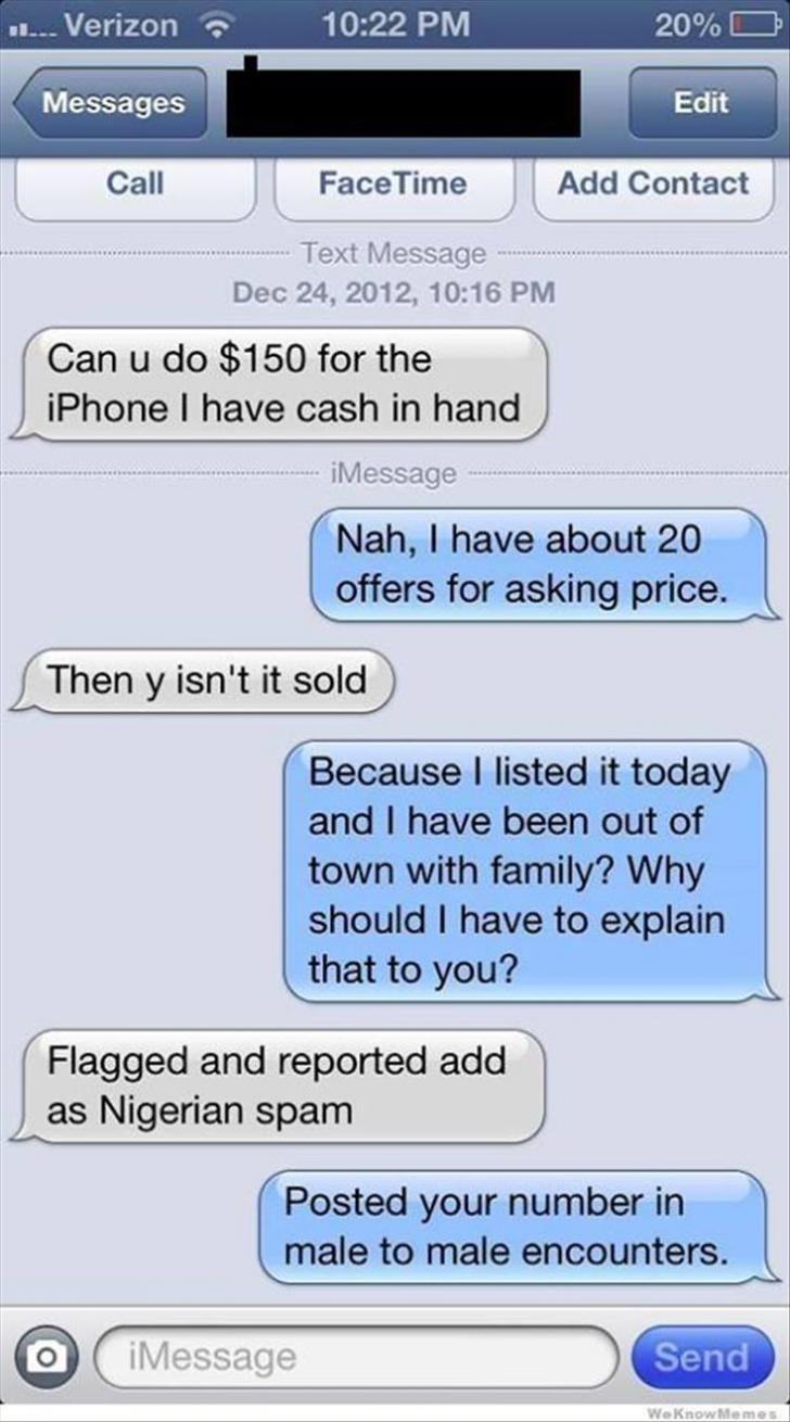 Selling stuff on craigslist