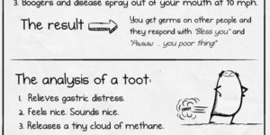 The analysis of a sneeze vs a toot.