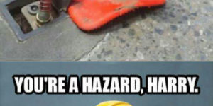 You’re a Hazard, Harry.