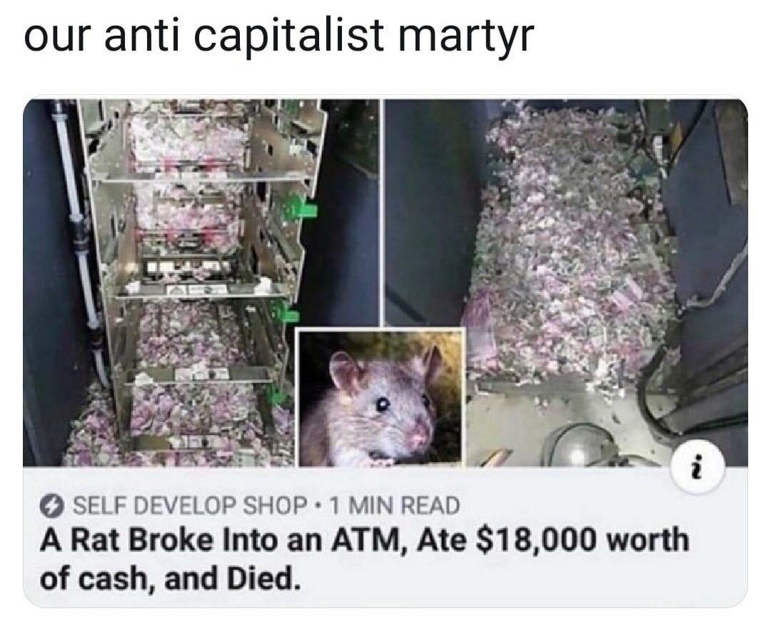 The Federal Reserve is an inside job. - A. Rat, probably.