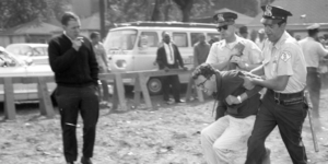 Bernie Sanders being arrested in 1963 at age 21 while protesting for Civil Rights