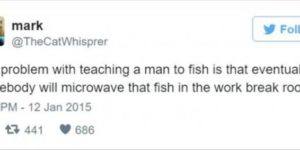 The problem with teaching a man to fish