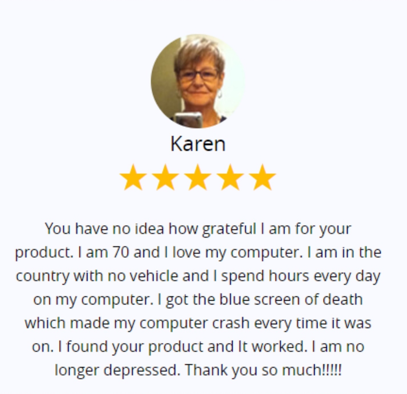 The rare, five star Karen would like to thank your manager.
