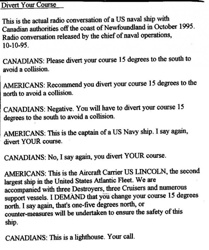 Americans vs Canadians.