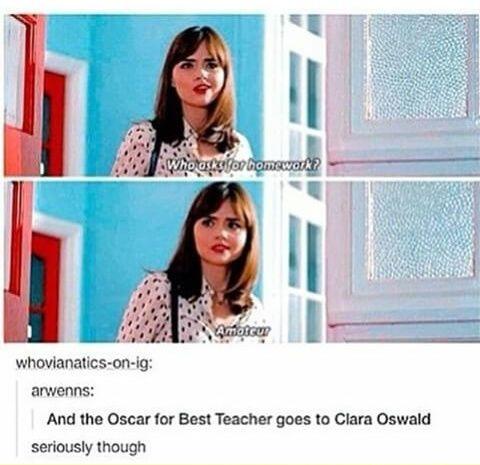 I want her as a teacher...