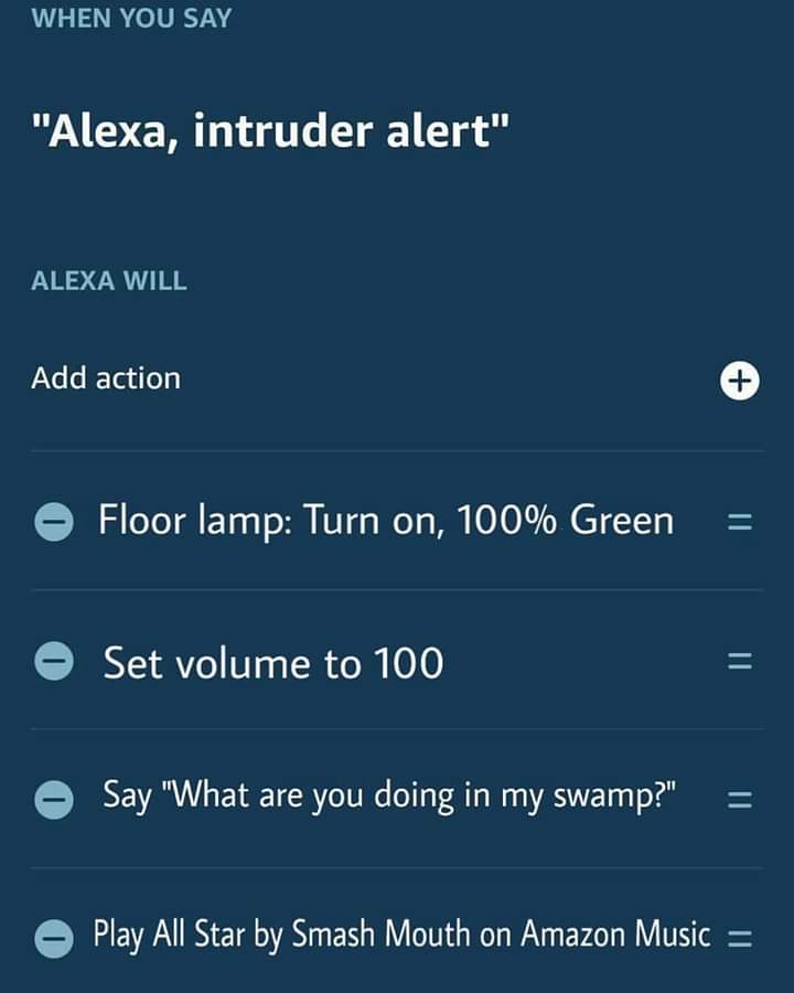Alexa, invoke the spirit of our Lorde Shrek.