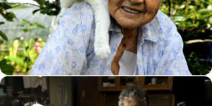 Grandma and her cat.