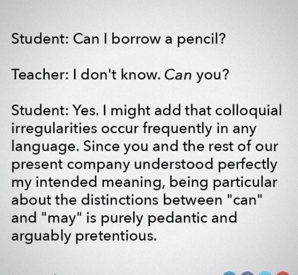 Can I borrow a pencil?