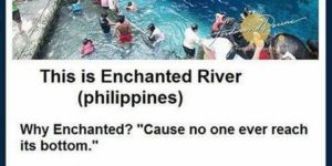 The enchanted river is bottomless