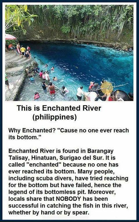 The enchanted river is bottomless