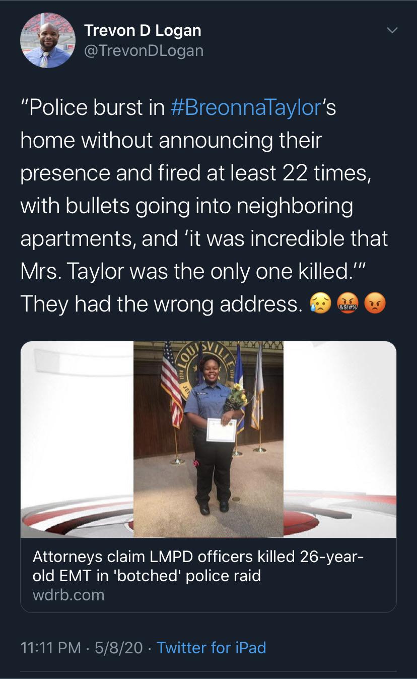 RIP in Peace, Breonna Taylor.