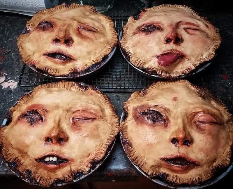 Halloween Pies put the lotion on properly. 