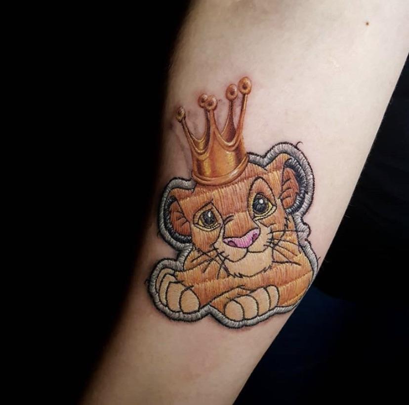Embroidery tattoo just can't wait to be king.
