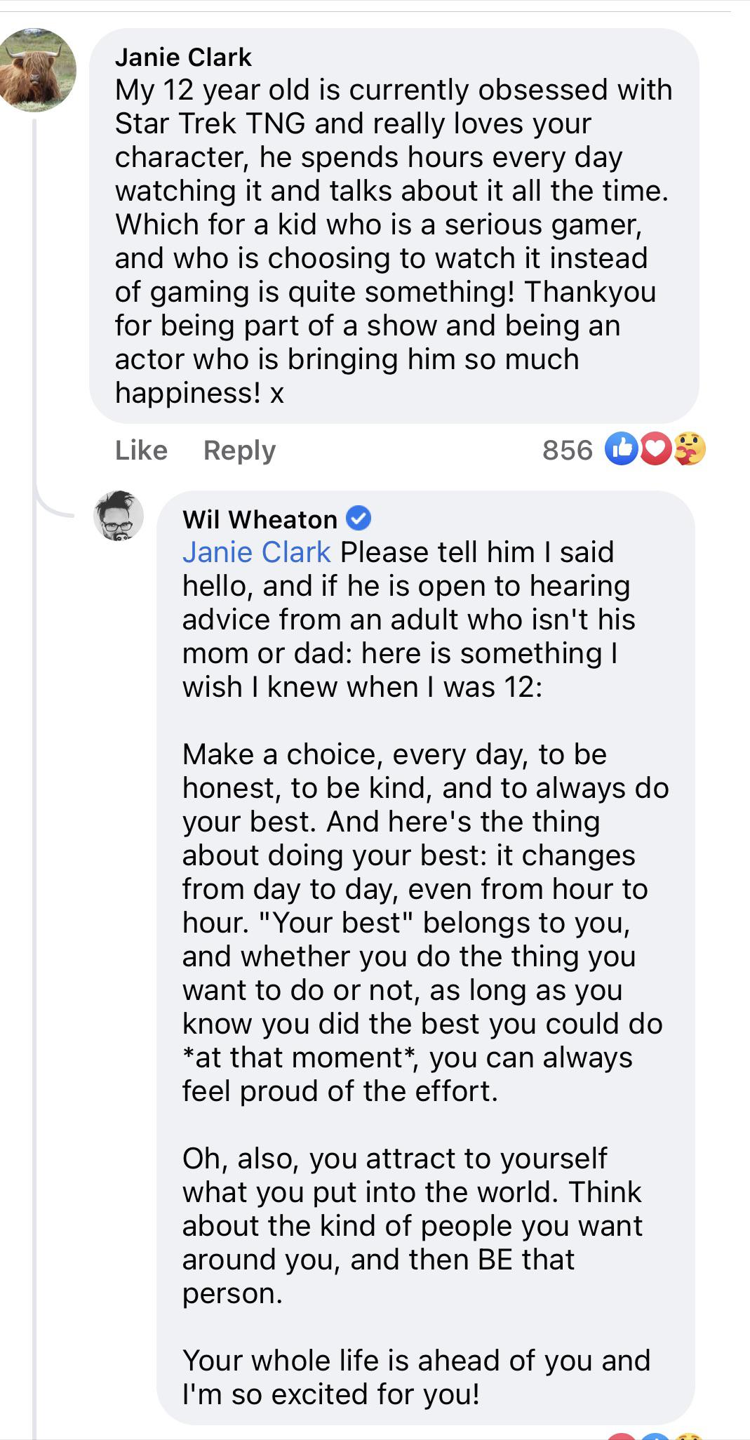 Will Wheaton does a good turn daily, probably. 