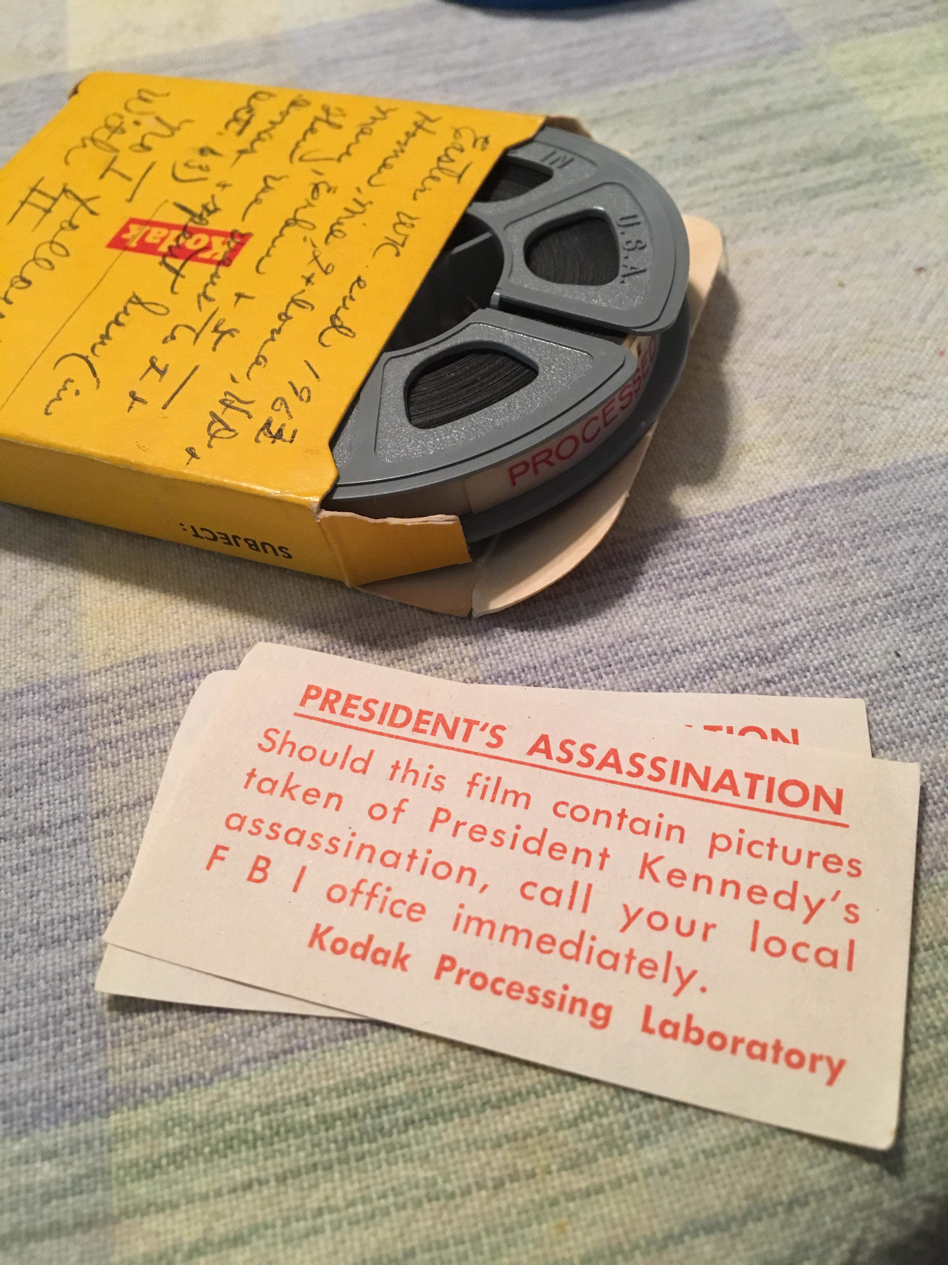 These cards that were included when you got your film developed, circa JFK assasination.  