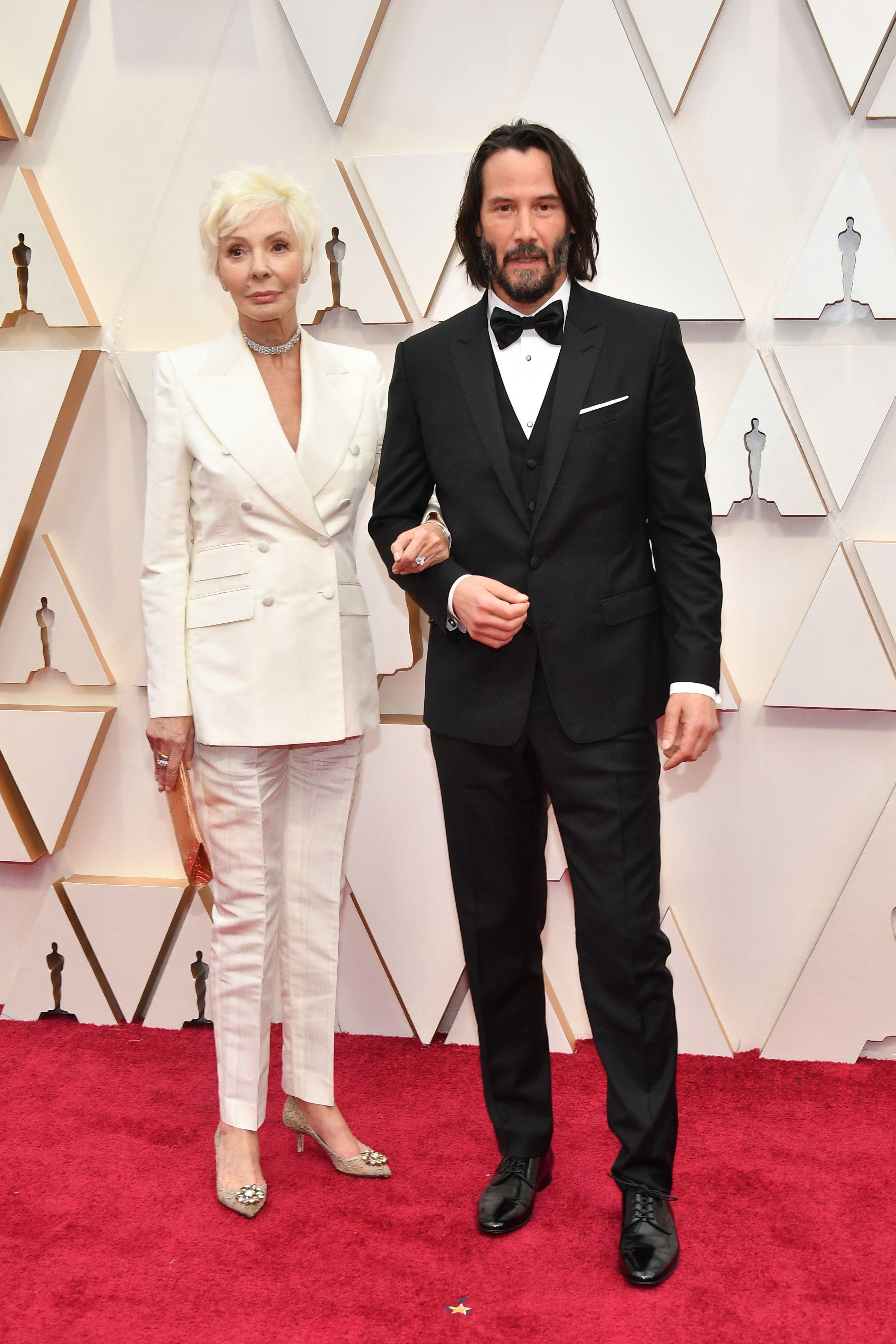 Keanu brought his Mom to the Oscars, allegedly. 