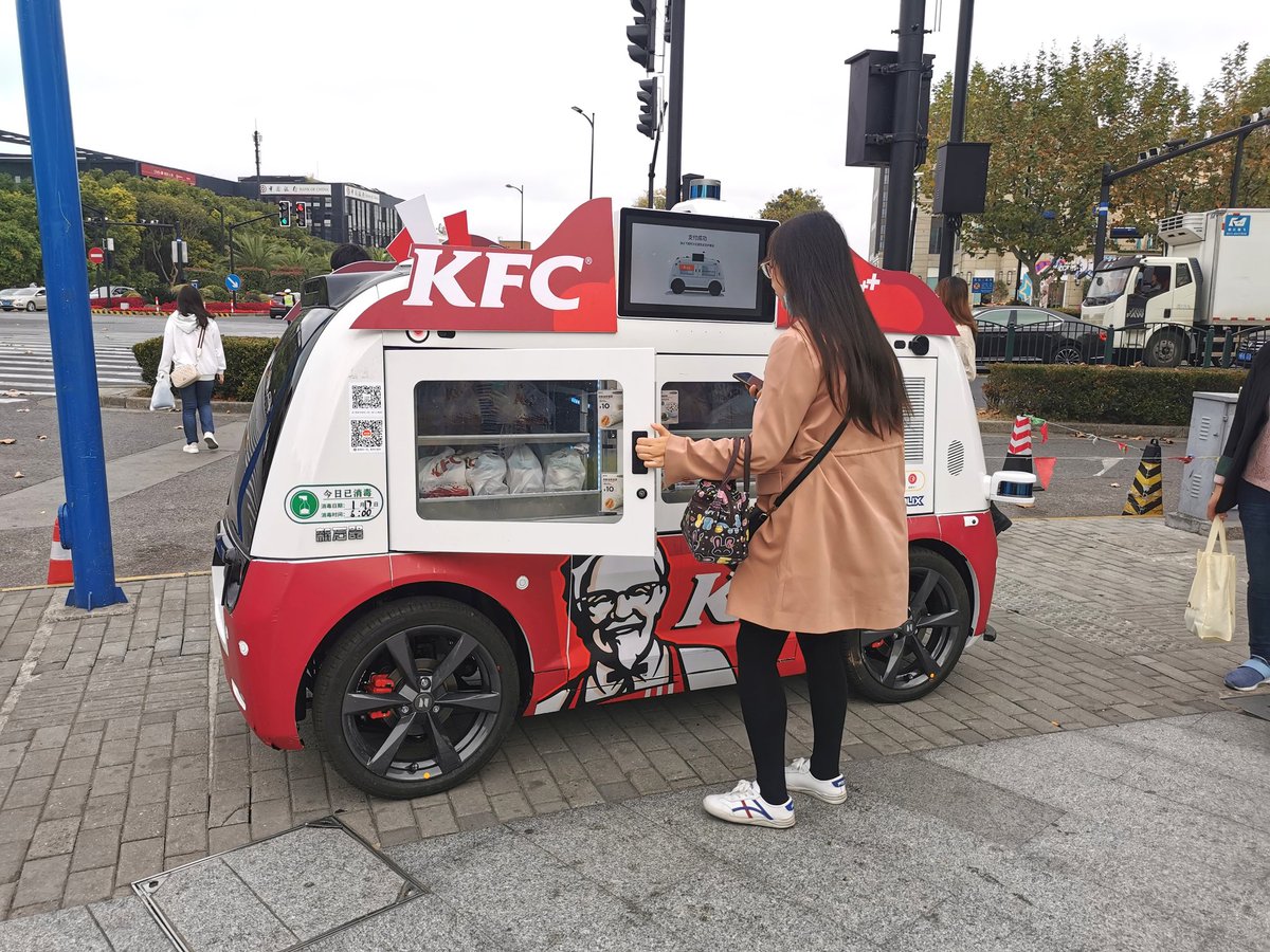 An autonomous McChicken vehicle in Japan.