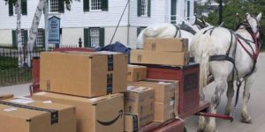 Amazon delivers packages on Mackinac Island, Michigan, where motor vehicles aren’t allowed.