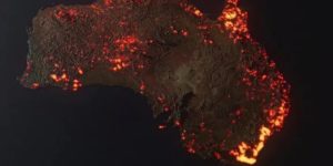 3D visualization of the fires in Australia