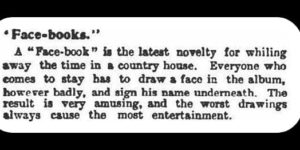 The Face Book, circa 1902