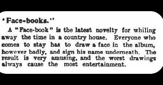 The Face Book, circa 1902