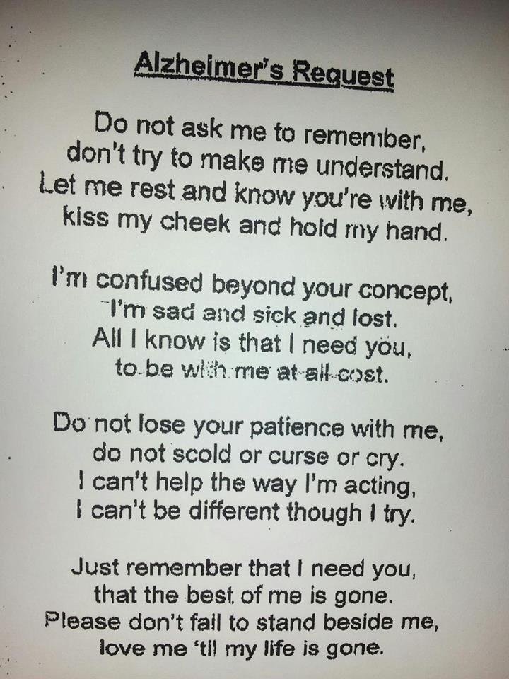 Alzheimer's Request.