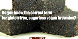 Gluten-free, sugarless vegan brownies.