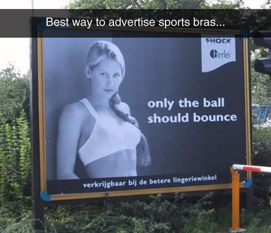 Advertising sports bras