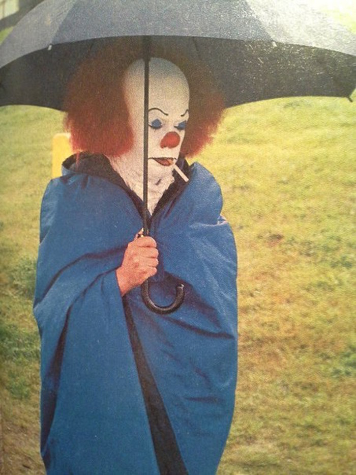 Tim Curry, while filming IT (1990)