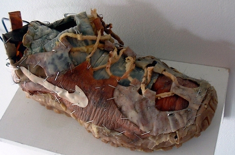 Human flesh Nike shoe