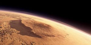 Mars’ Olympus Mons, the tallest mountain in the solar system.